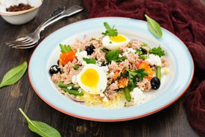insalata di cous cous al tonno