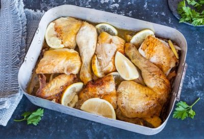 Pollo al limone al forno