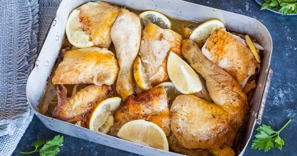 Pollo al limone al forno