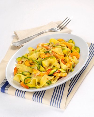 Pasta zucchine e gamberetti