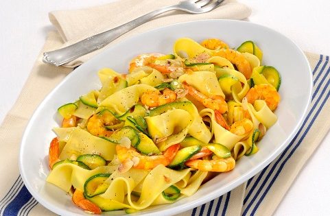 Pasta zucchine e gamberetti