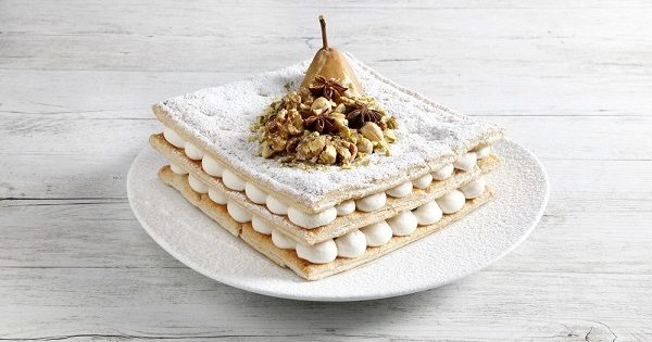 Millefoglie alla ricotta e pere