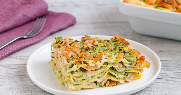 Lasagne zucchine e salmone