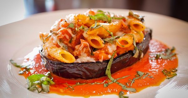 Melanzane ripiene di pasta
