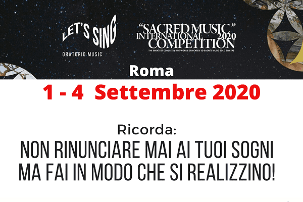 Concorso Internazionale “Musica Sacra” 2020