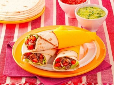 Burrito ripieno di carne di manzo