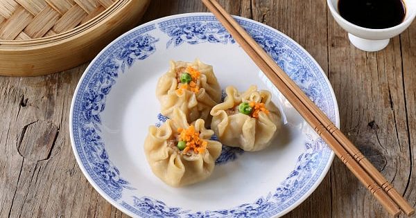 Ravioli di gamberi al vapore