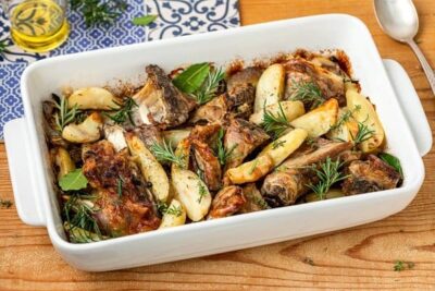 Agnello al forno con patate