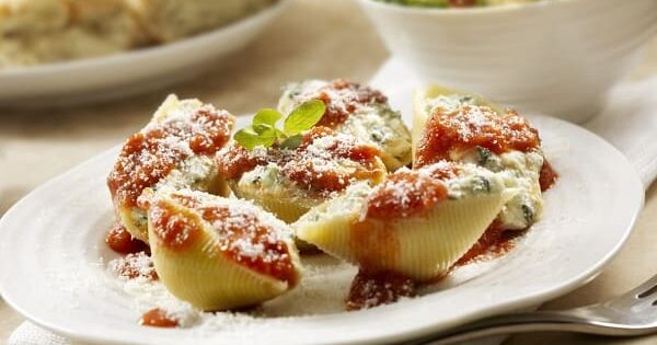 conchiglioni ricotta e spinaci