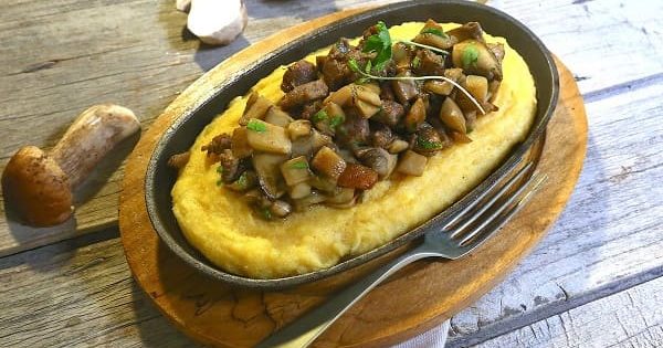 Polenta con funghi porcini