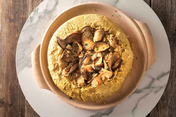Polenta con funghi porcini