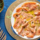 Carpaccio di salmone marinato