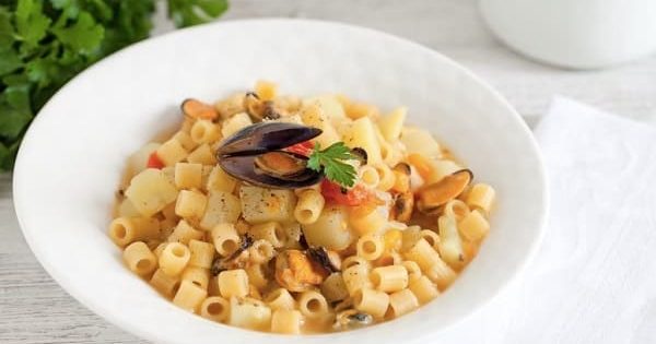 Pasta, patate e cozze