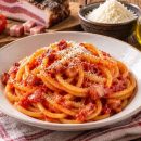 Bucatini all'amatriciana AI