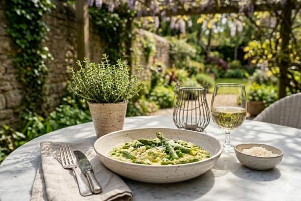 Risotto asparagi e piselli