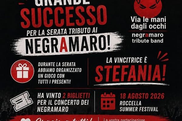 serata tribute band via le mani dagli occhi - iwebradio