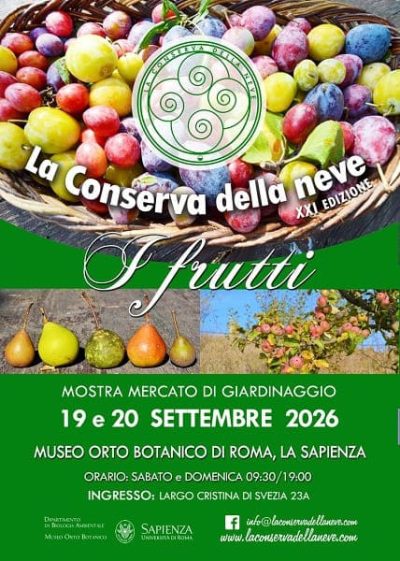 La Conserva della neve 2026 - orto botanico roma